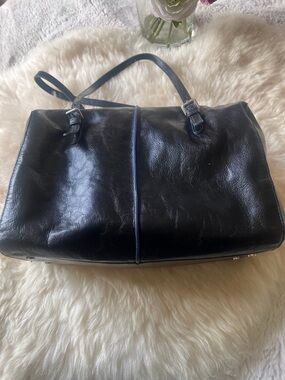 Hobo The Original Black Leather Shoulder Bag Satchel NWOT